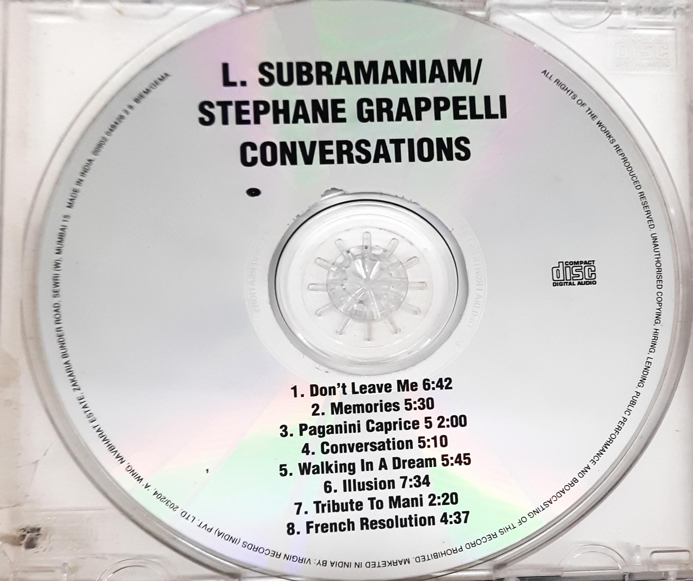 L. Subramaniam & Stéphane Grappelli - Conversations (CD)