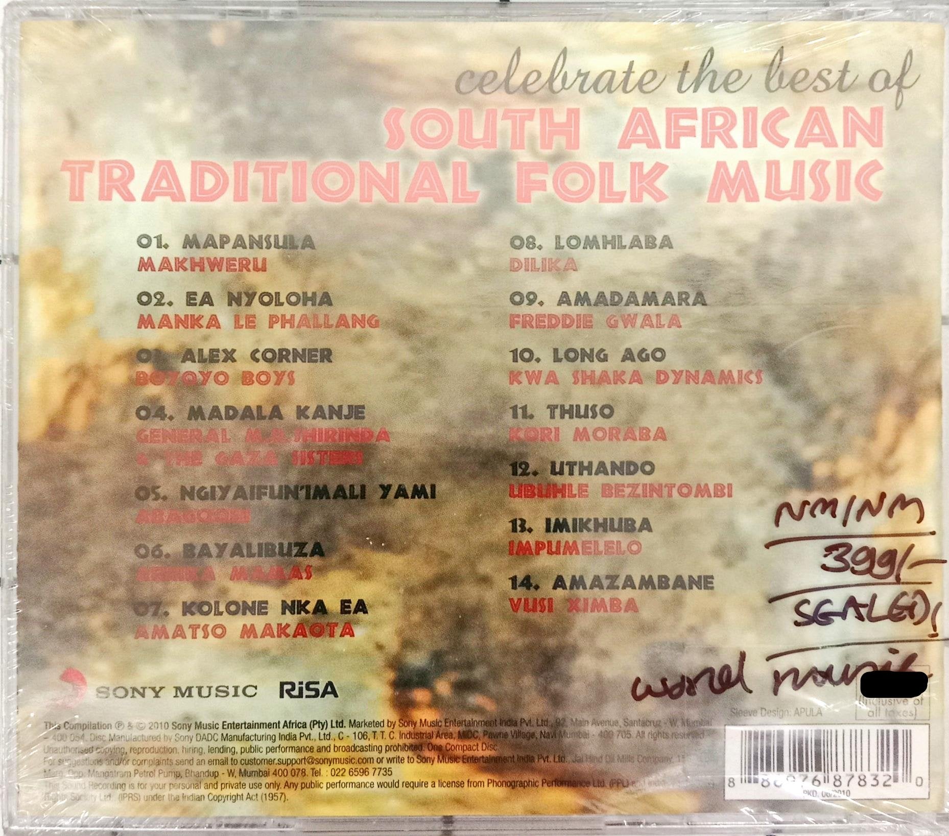 Folk Music  - Celebrate The Best Of South African Traditional  (CD)