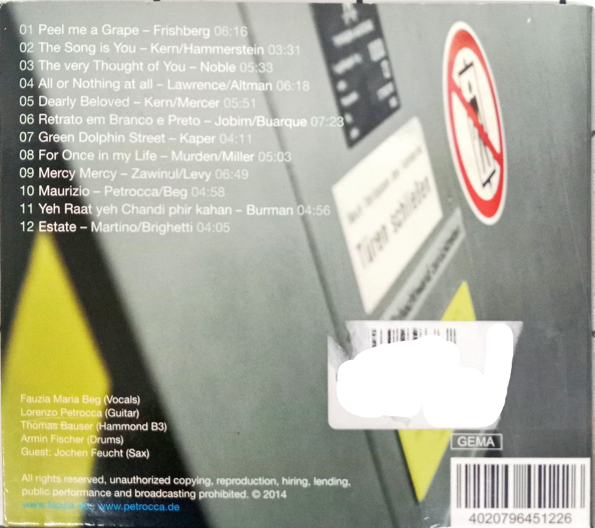 Fancy Miss Nancy - Fauzia Maria Beg Lorenzo Petrocca Organ Trio (CD)