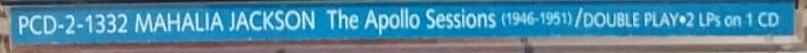 Mahalia Jackson - The Apollo Sessions 1946-1951 (CD)