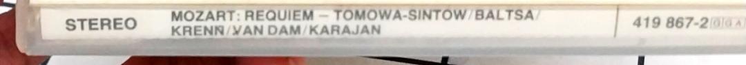 Wolfgang Amadeus Mozart : Anna Tomowa-Sintow • Agnes Baltsa • Werner Krenn • José van Dam • Wiener Singverein • Berliner Philharmoniker • Herbert von Karajan - Requiem (CD)