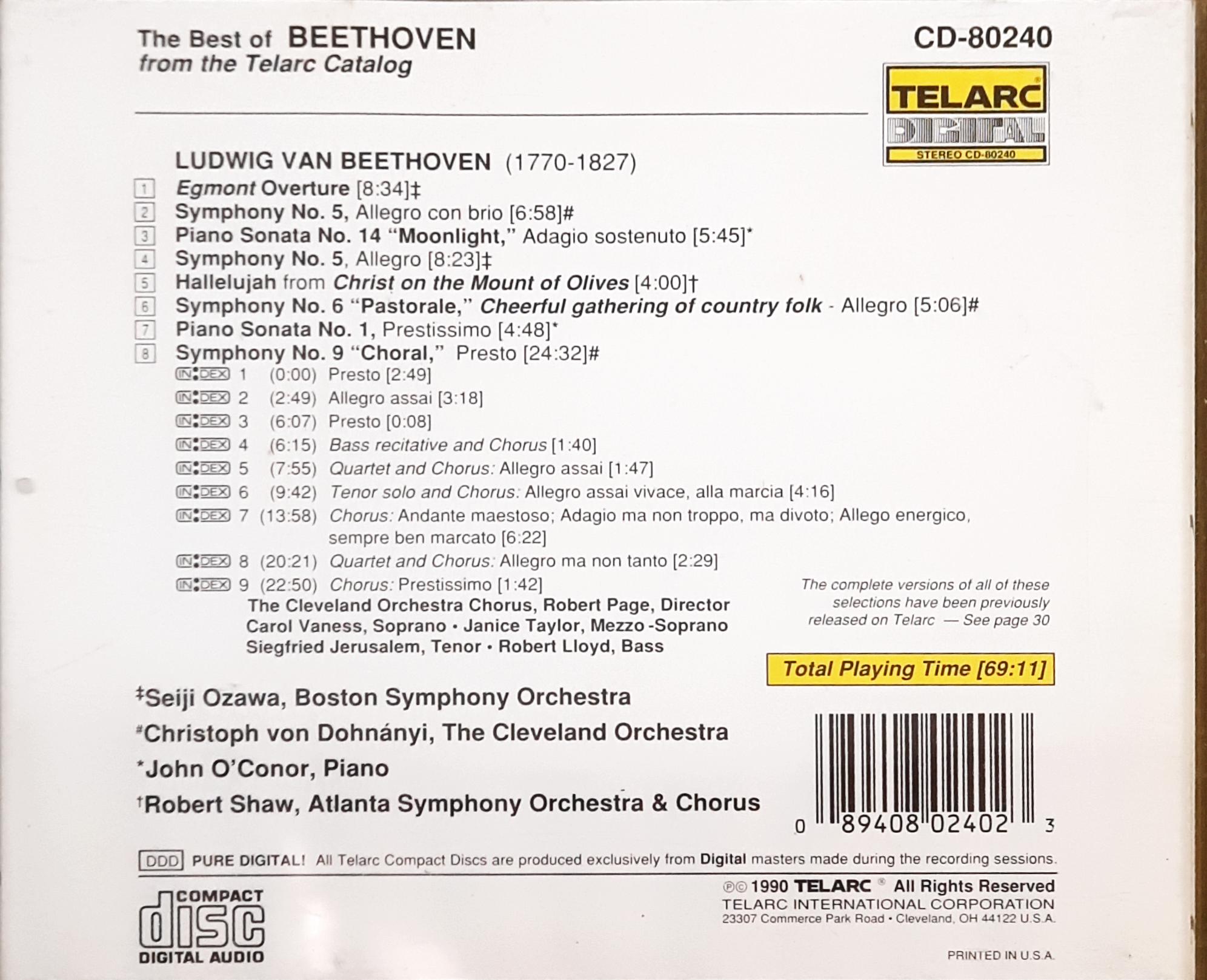 Beethoven - The Best Of Beethoven  (CD)