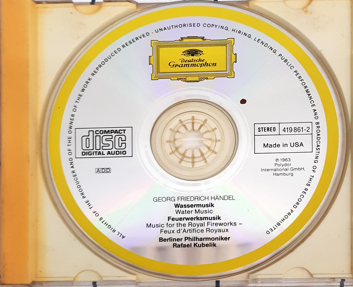 Georg Friedrich Händel – Berliner Philharmoniker, Rafael Kubelik  - Water Music/Music For The Royal Fireworks (CD)