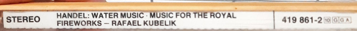 Georg Friedrich Händel – Berliner Philharmoniker, Rafael Kubelik  - Water Music/Music For The Royal Fireworks (CD)