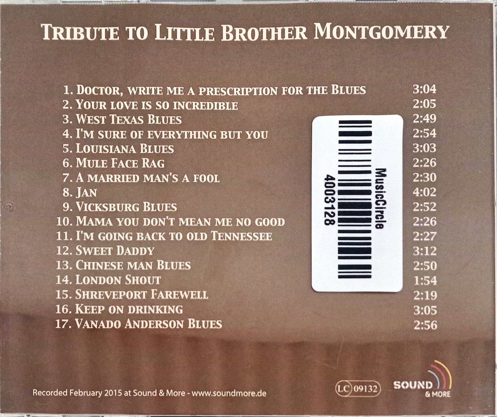 Robert Kaiser - Tribute To Little Brother Montgomery (CD)