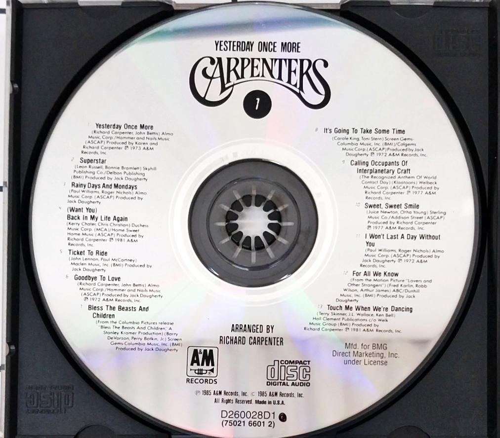 Carpenters - Yesterday Once More (CD) (2)