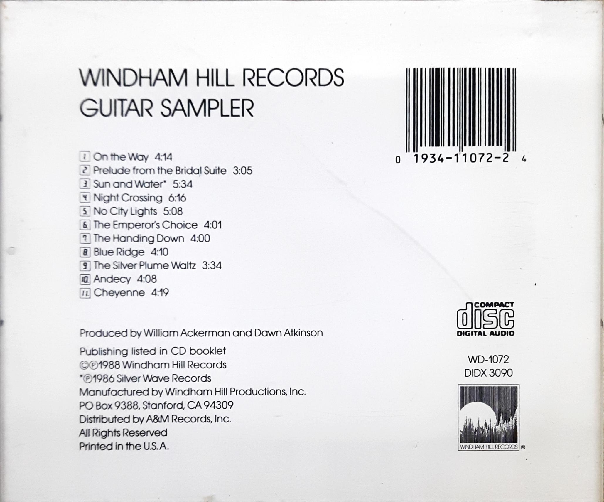 David Cullen / Eric Tingstad / Danny Heines / John Doan / James Gordon / Chris Proctor / Edward Gerhard / Bruce BecVar / Bill Mize / Andrew York / Peter Maunu  -  Windham Hill Records Guitar Sampler (CD)