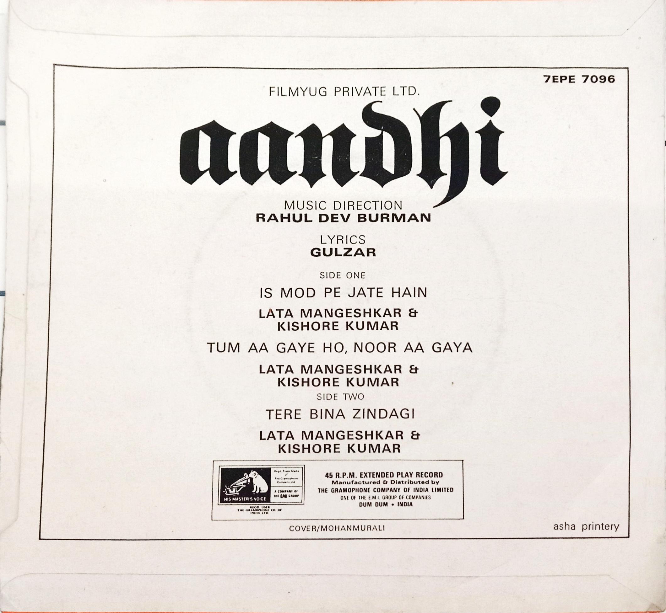 Rahul Dev Burman - Aandhi (45-RPM)