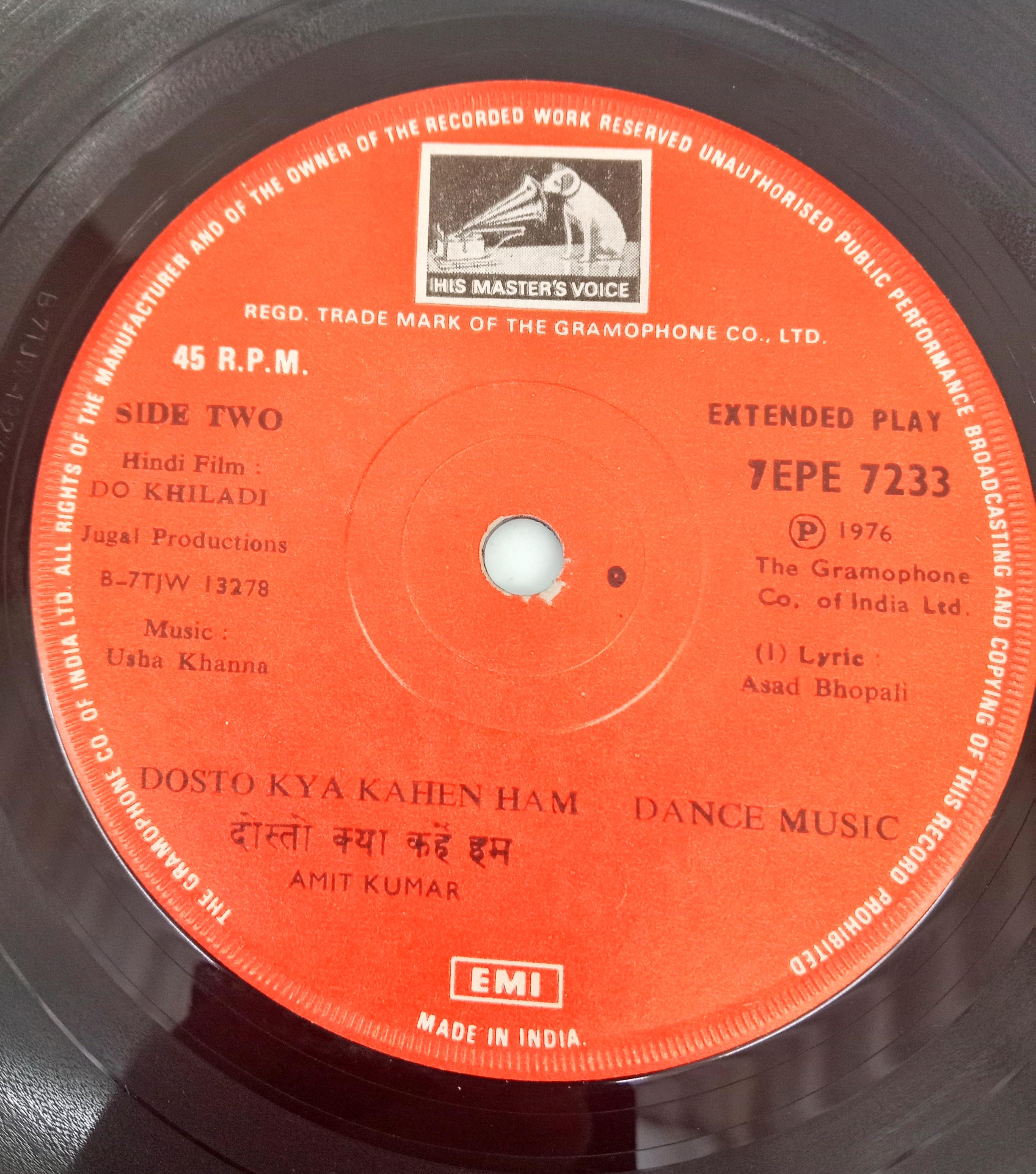 Usha Khanna - Do Khiladi (45-RPM)