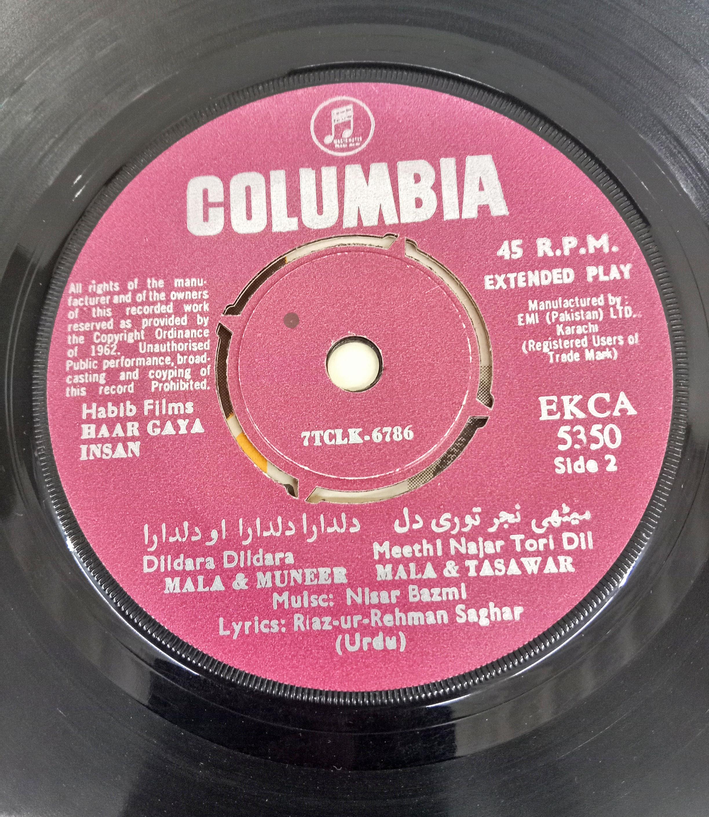 Nisar Bazmi - Haar Gaya Insan (45-RPM)