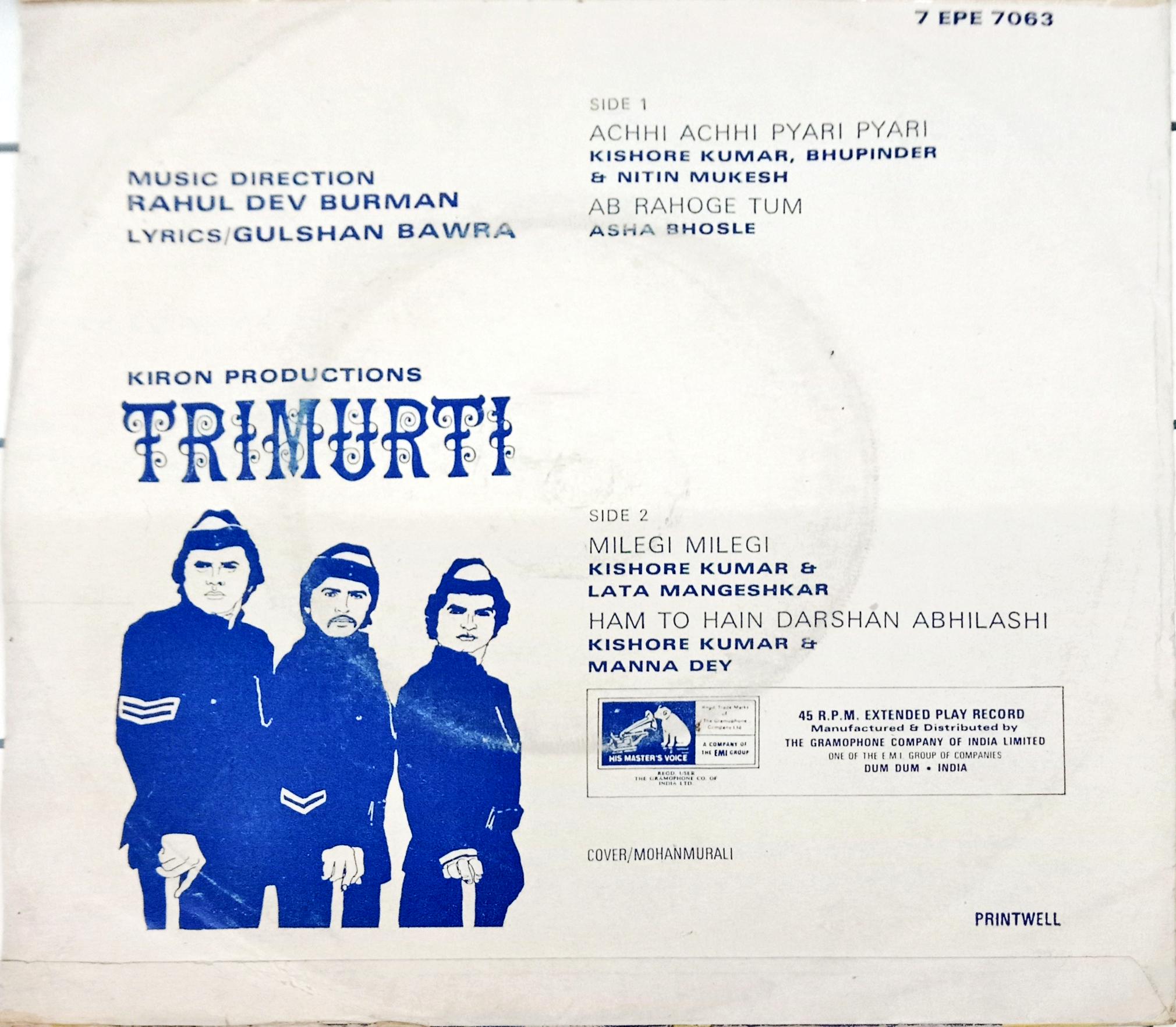 Rahul Dev Burman - Trimurti (45-RPM)