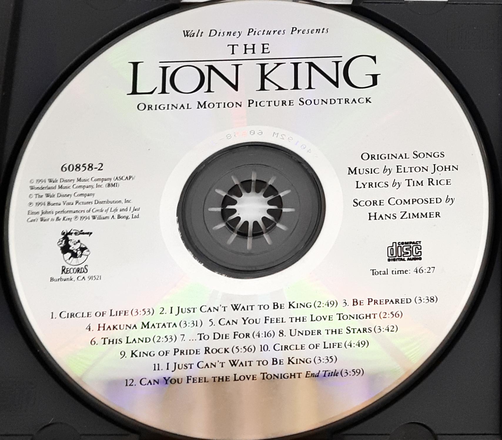 Elton John, Tim Rice, Hans Zimmer -  The Lion King (CD)