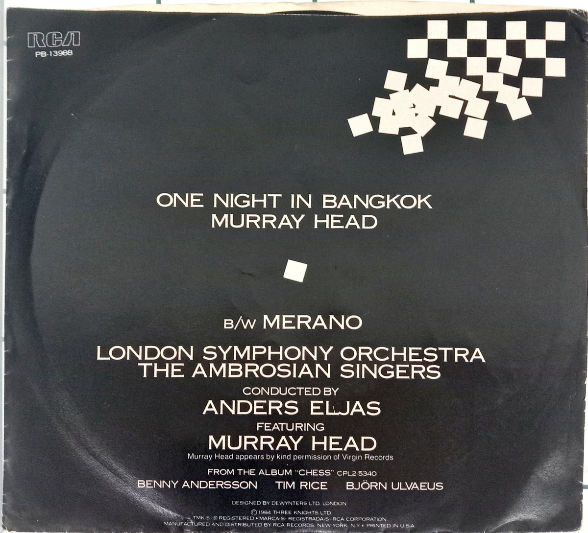 Murray Head  - One Night In Bangkok (45-RPM)