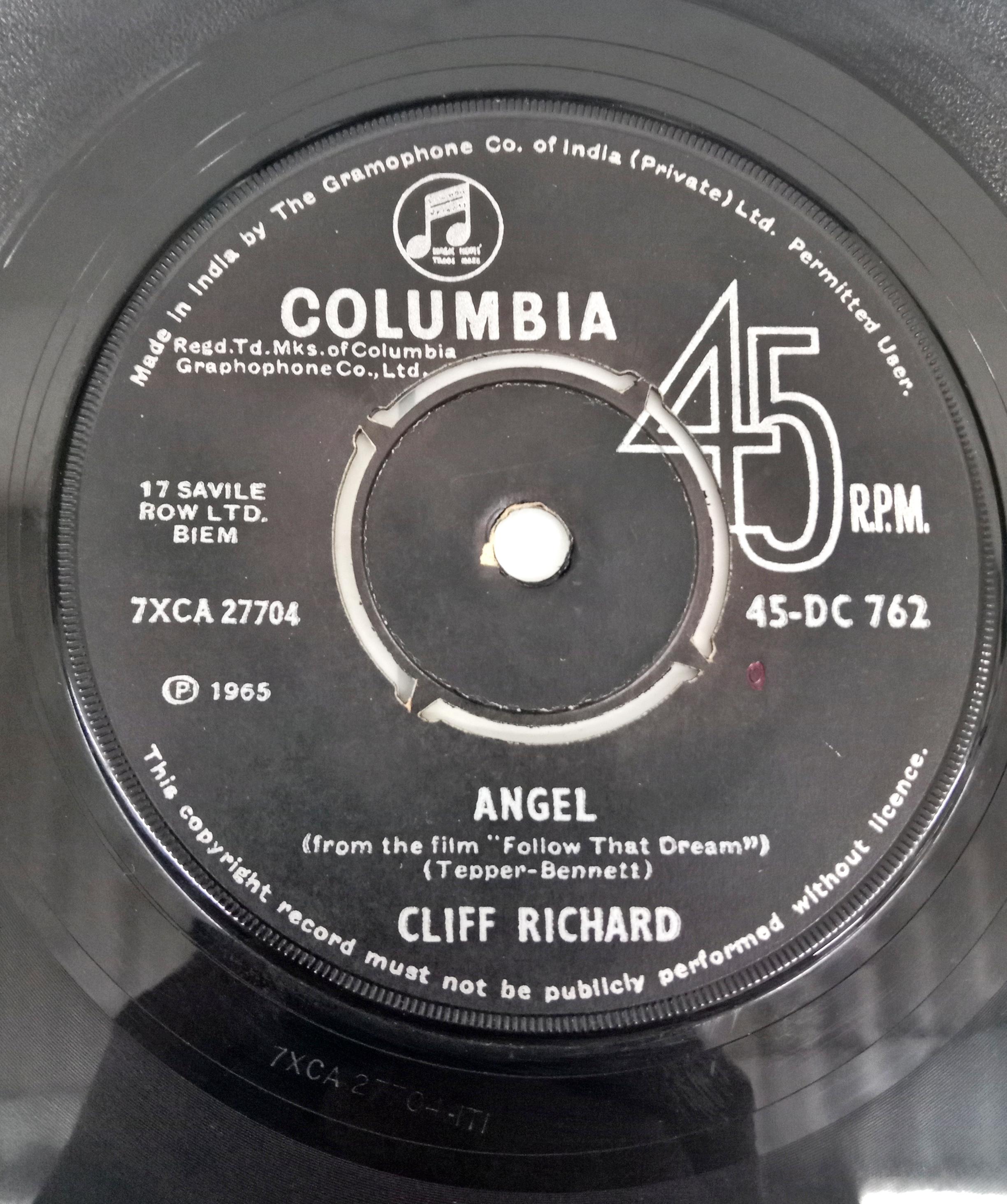 Cliff Richard - Angel / Razzle Dazzle (45-RPM)