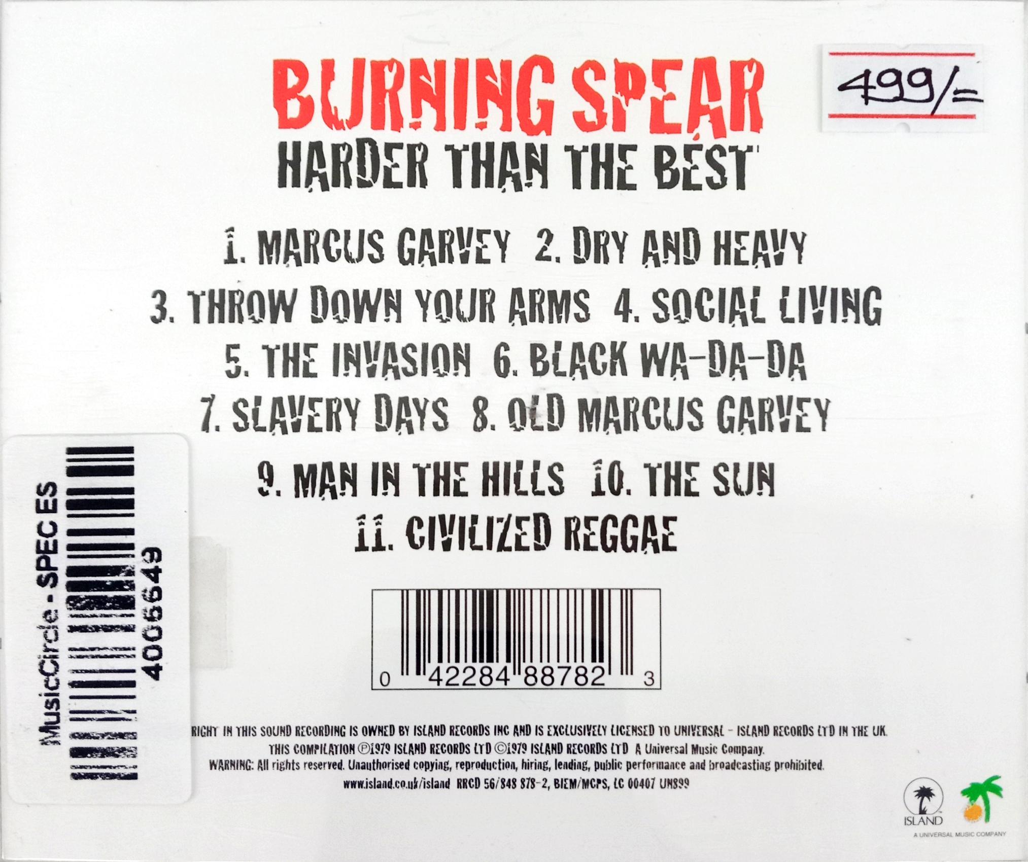 Burning Spear - Harder Than The Best (CD)