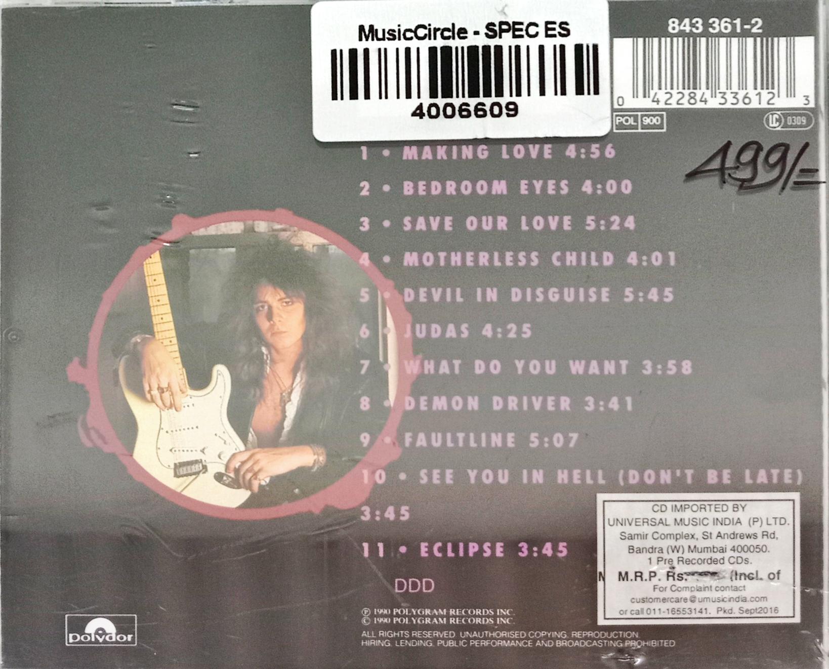 Yngwie Malmsteen -  Eclipse (CD)