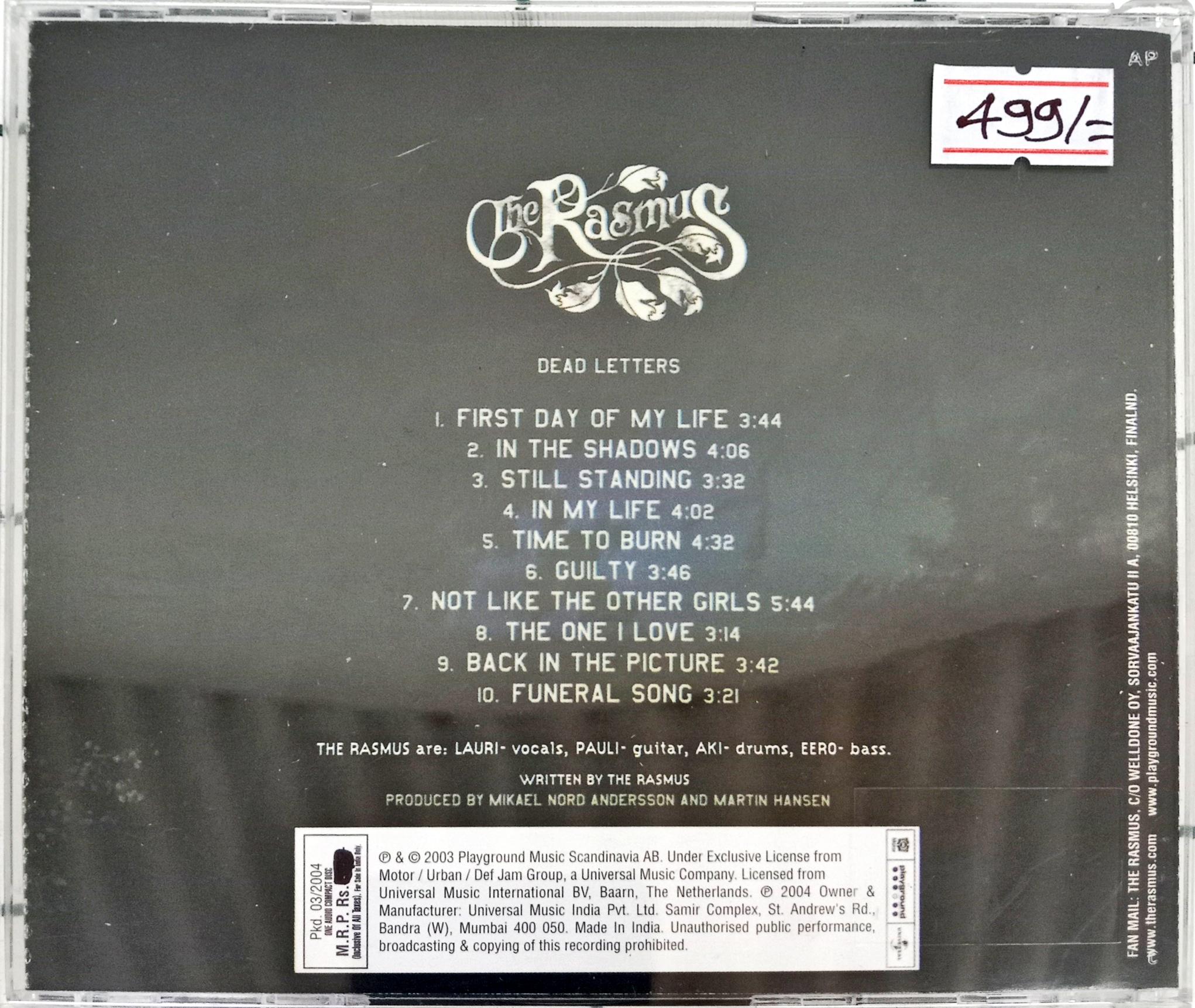 The Rasmus -  Dead Letters (CD)