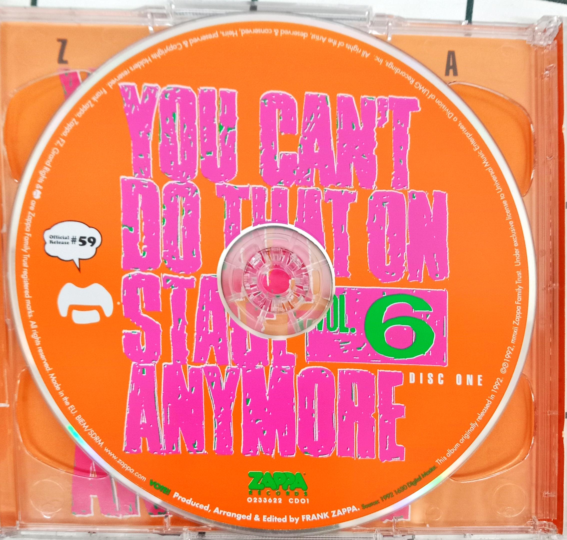 Zappa - You Can't Do That On Stage Anymore Vol. 6 (CD)