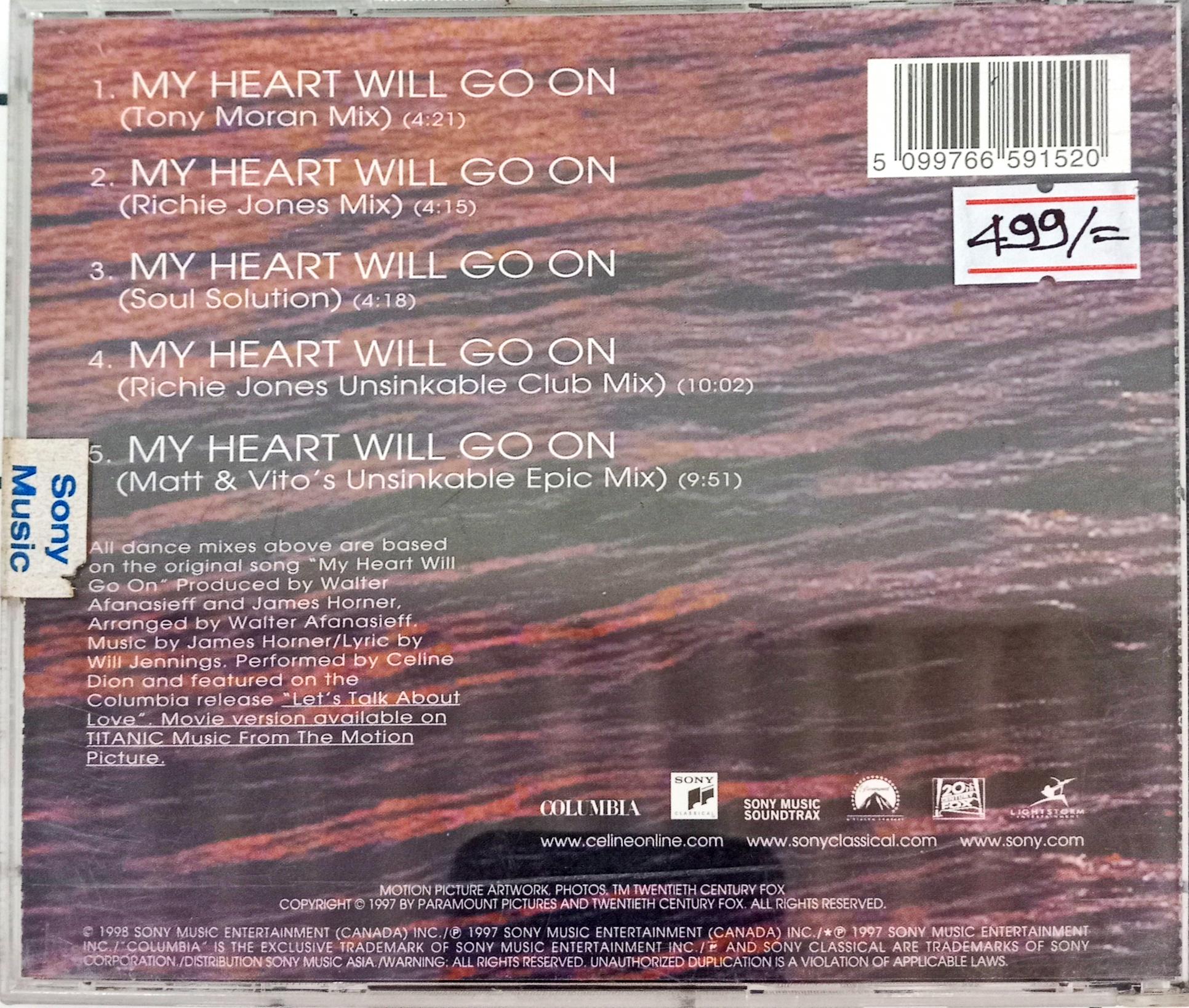 Celine Dion - My Heart Will Go On (Dance Mixes) (CD)