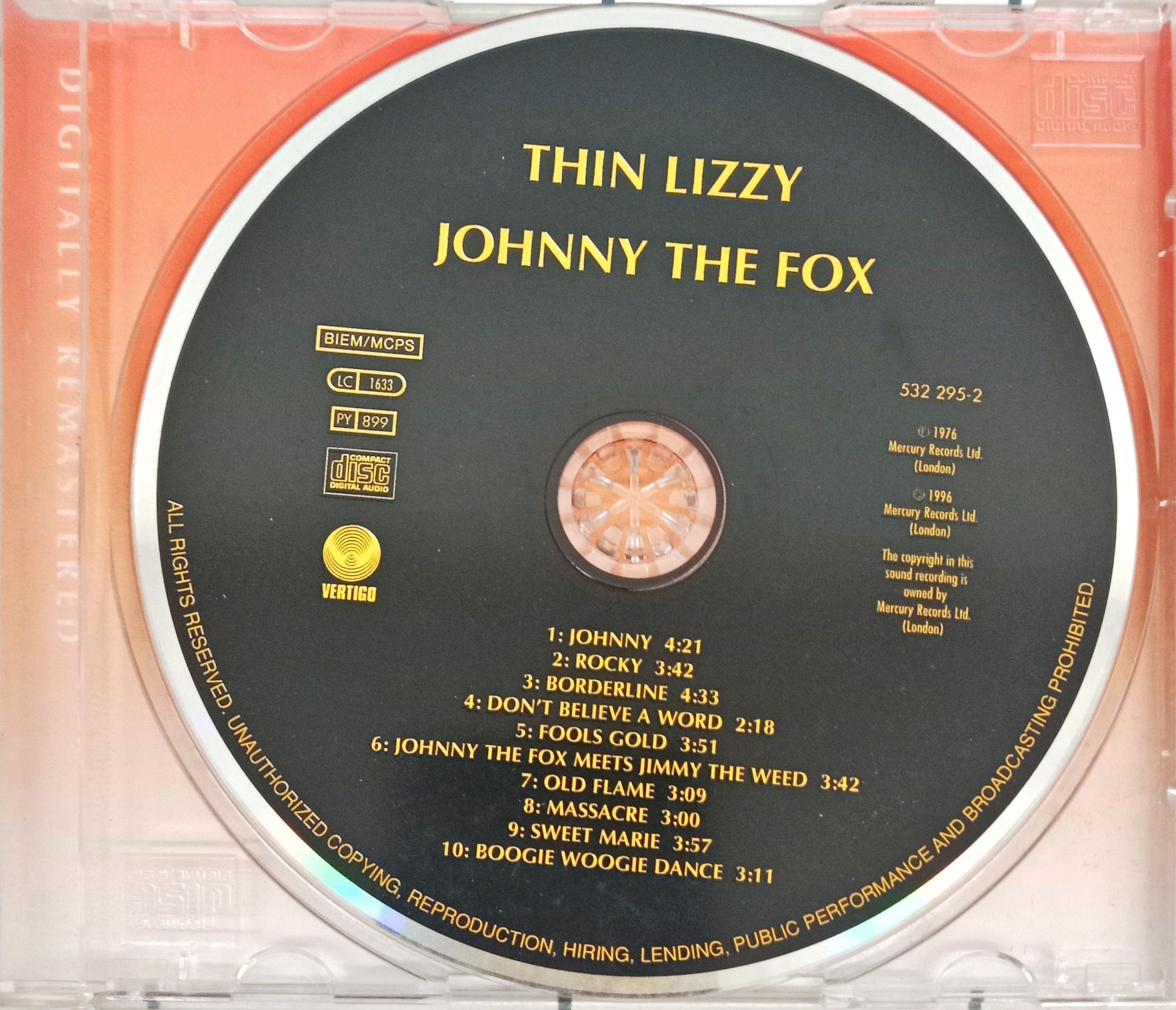 Thin Lizzy -  Johnny The Fox (CD)