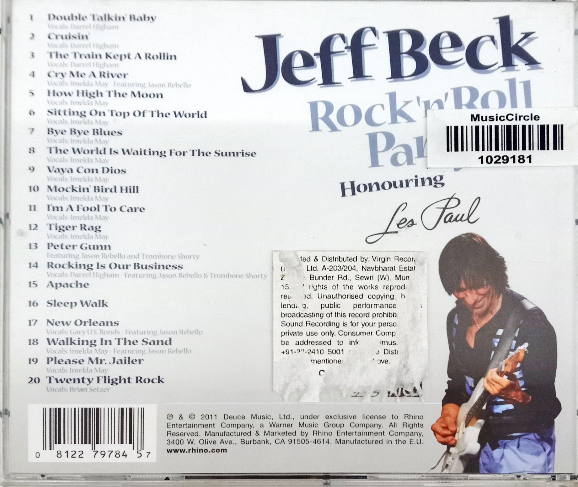 Jeff Beck –  - Rock 'n' Roll Party: Honoring Les Paul (CD)