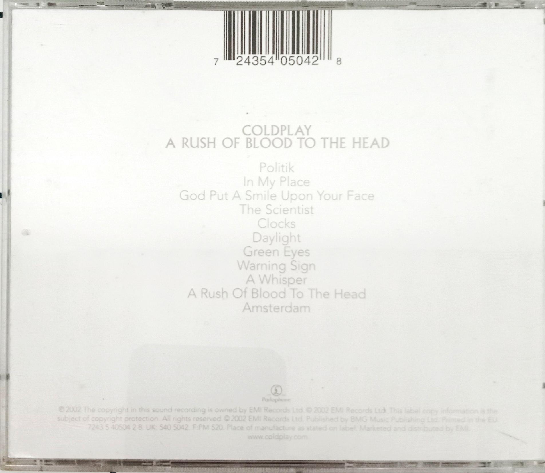 Coldplay - A Rush Of Blood To The Head (CD)