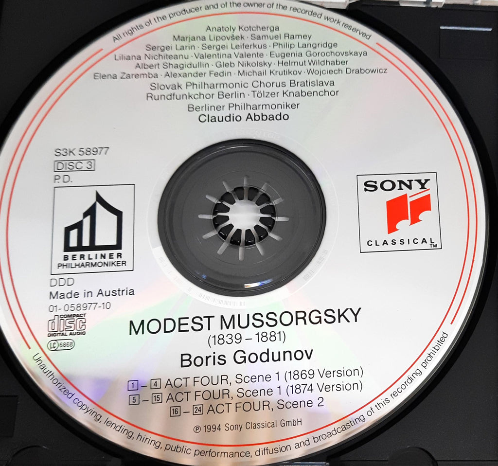 Mussorgsky* - Berliner Philharmoniker, Claudio Abbado, Anatoly Kotcherga*, Marjana Lipovšek, Samuel Ramey, Sergei Larin*, Sergei Leiferkus, Philip Langridge  - Boris Godunov (CD)