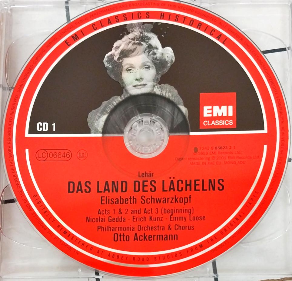 Franz Lehár, Elisabeth Schwarzkopf, Nicolai Gedda, Philharmonia Orchestra, Otto Ackermann, Erich Kunz, Emmy Loose - The Merry Widow (Die lustige Witwe) & The Land Of Smiles (Das Land Des Lächelns) (CD) (2)