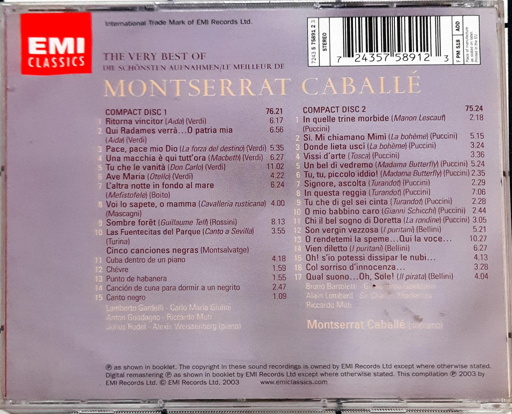 Montserrat Caballé -  The Very Best of Montserrat Caballé (CD)