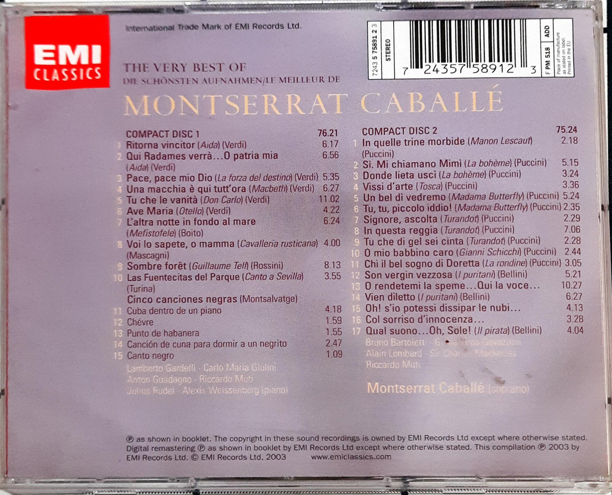 Montserrat Caballé -  The Very Best of Montserrat Caballé (CD)
