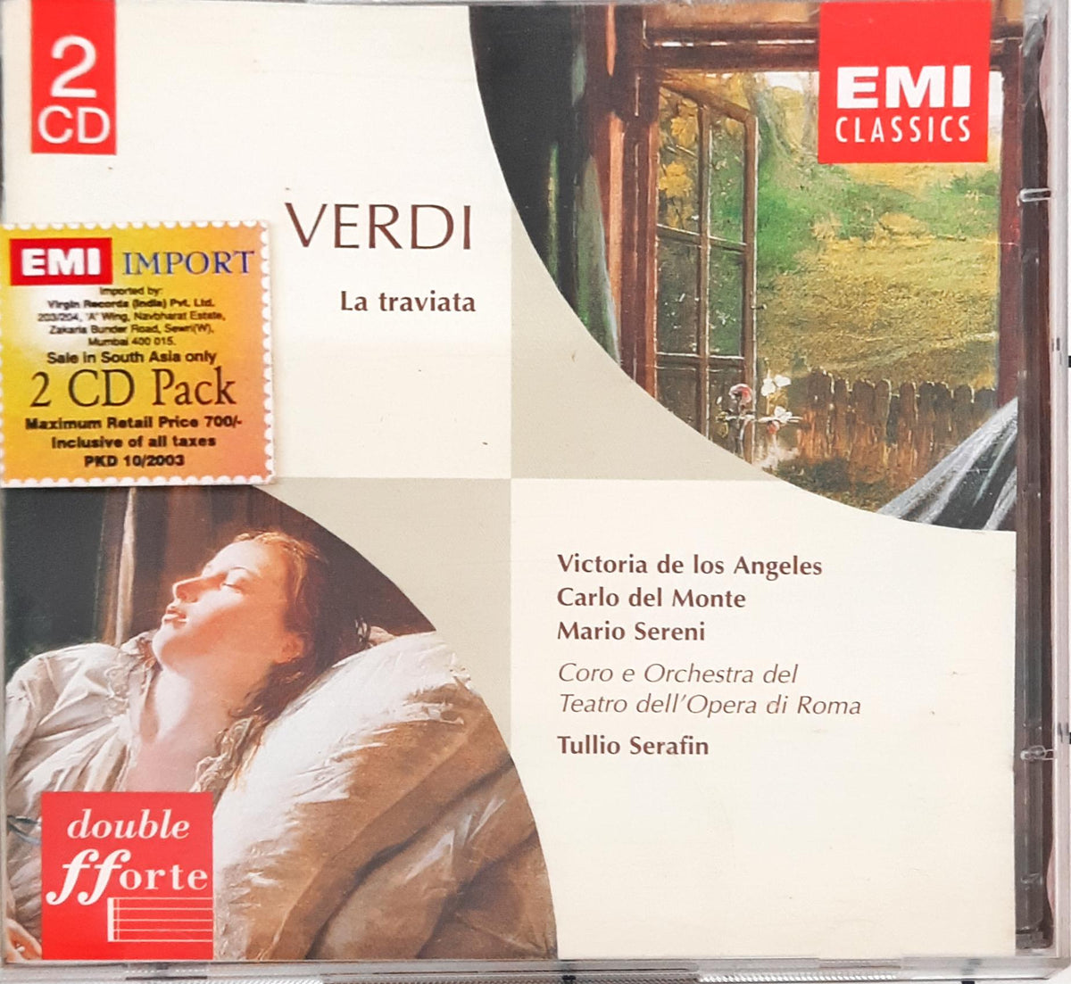 Verdi* - Victoria De Los Angeles, Carlo Del Monte, Mario Sereni, Coro* E Orchestra Del Teatro Dell'Opera Di Roma, Tullio Serafin -  La Traviata (CD)