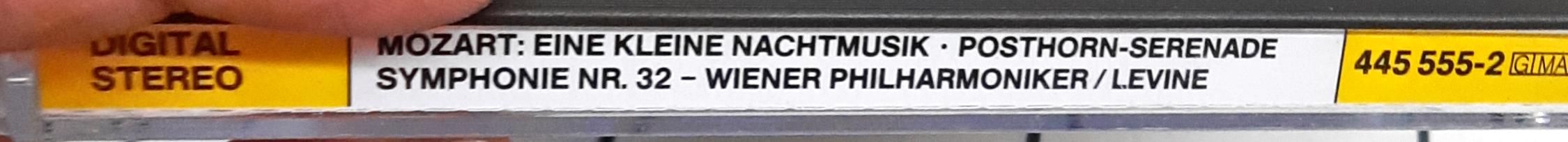 Mozart* / Wiener Philharmoniker · Levine -  Eine Kleine Nachtmusik · Posthorn-Serenade (CD)