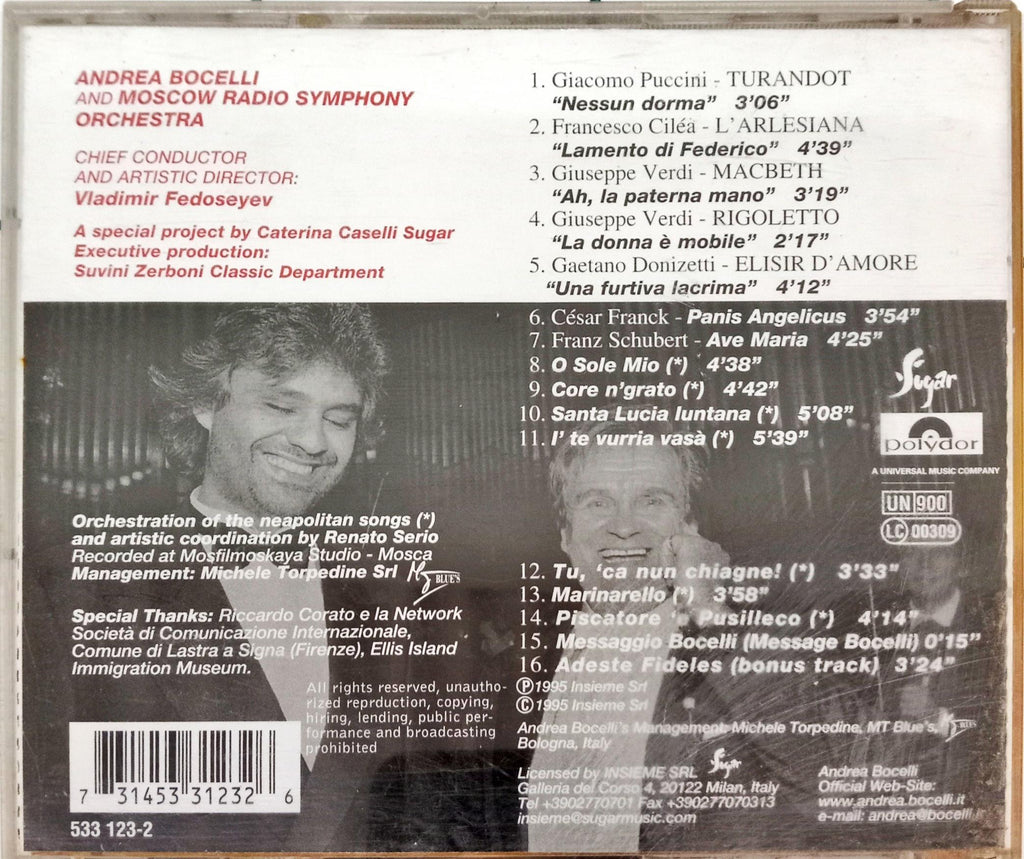 Andrea Bocelli - Viaggio Italiano (CD)