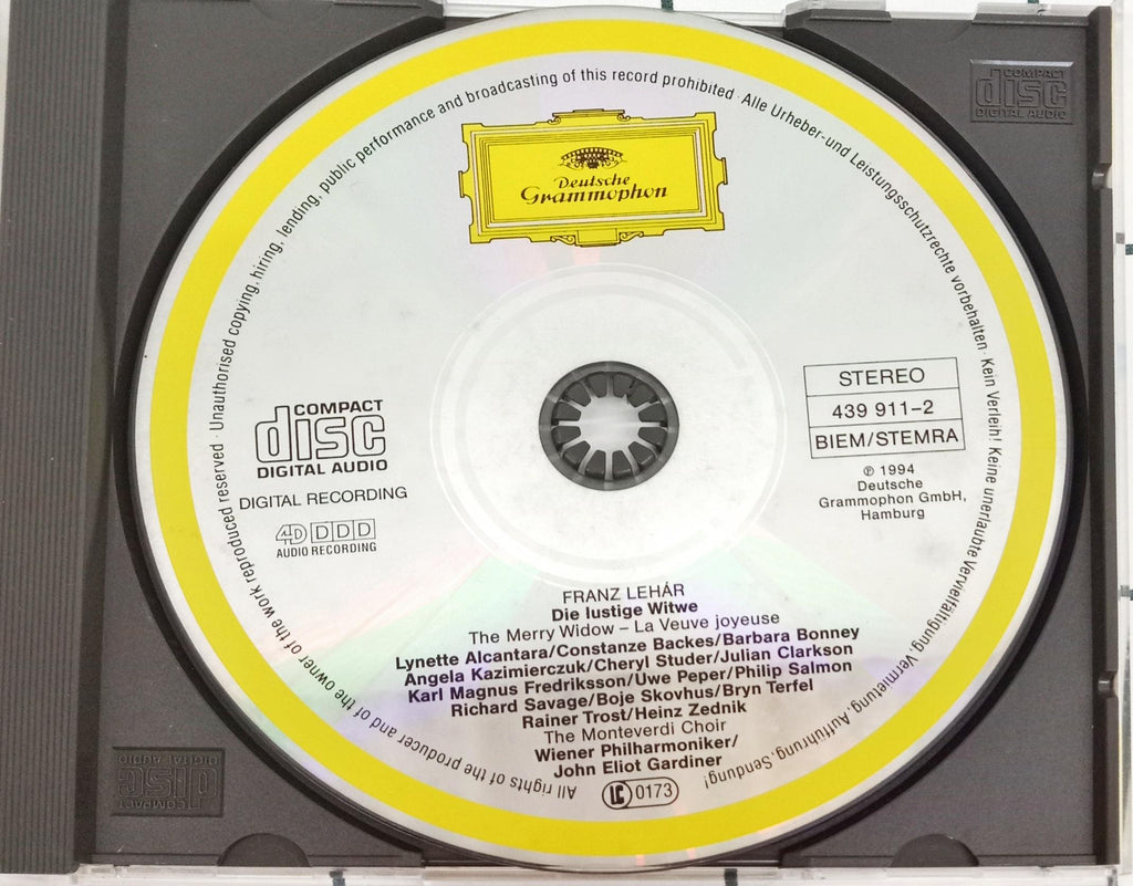 Franz Lehár - Cheryl Studer, Boje Skovhus*, Barbara Bonney, Rainer Trost, Bryn Terfel, The Monteverdi Choir, Wiener Philharmoniker, John Eliot Gardiner  - Die Lustige Witwe - The Merry Widow - La Veuve Joyeuse (CD)