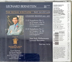 Leonard Bernstein, Brahms*, New York Philharmonic - Symphonies No. 2 & No. 3 (CD)