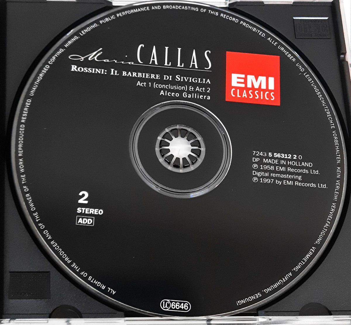 Rossini* - Maria Callas, Luigi Alva, Tito Gobbi, Philharmonia Orchestra And Chorus*, Alceo Galliera - Il Barbiere Di Siviglia (CD)