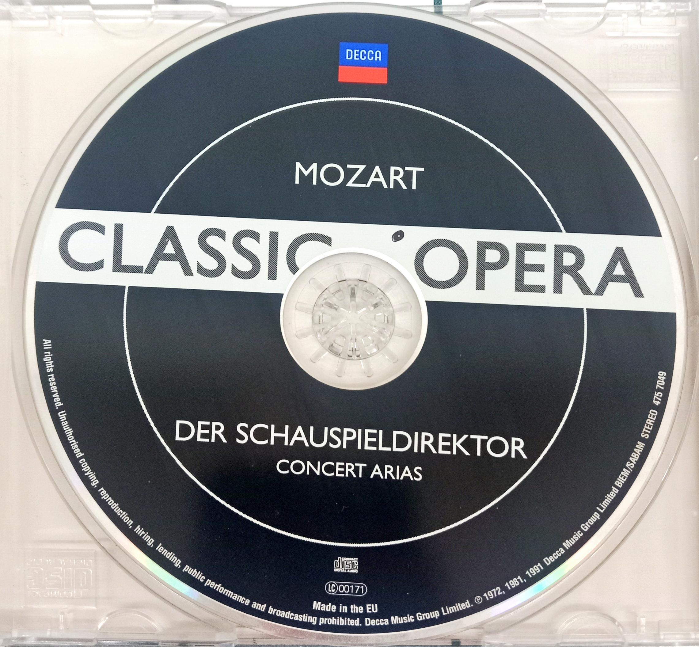 Mozart*, Wiener Philharmoniker, Sir John Pritchard - Der Schauspieldirektor / Concert Arias (CD)