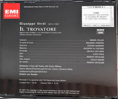 Verdi* - Maria Callas, Giuseppe di Stefano, Fedora Barbieri, Rolando Panerai, Nicola Zaccaria, Orchestra* E Coro Del Teatro Alla Scala Di Milano*, Herbert von Karajan - Il Trovatore (CD)