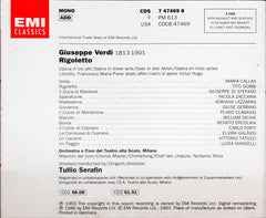 Giuseppe Verdi, Maria Callas, Giuseppe di Stefano, Tito Gobbi, Tullio Serafin, Orchestra Del Teatro Alla Scala, Coro Del Teatro Alla Scala - Rigoletto (CD)