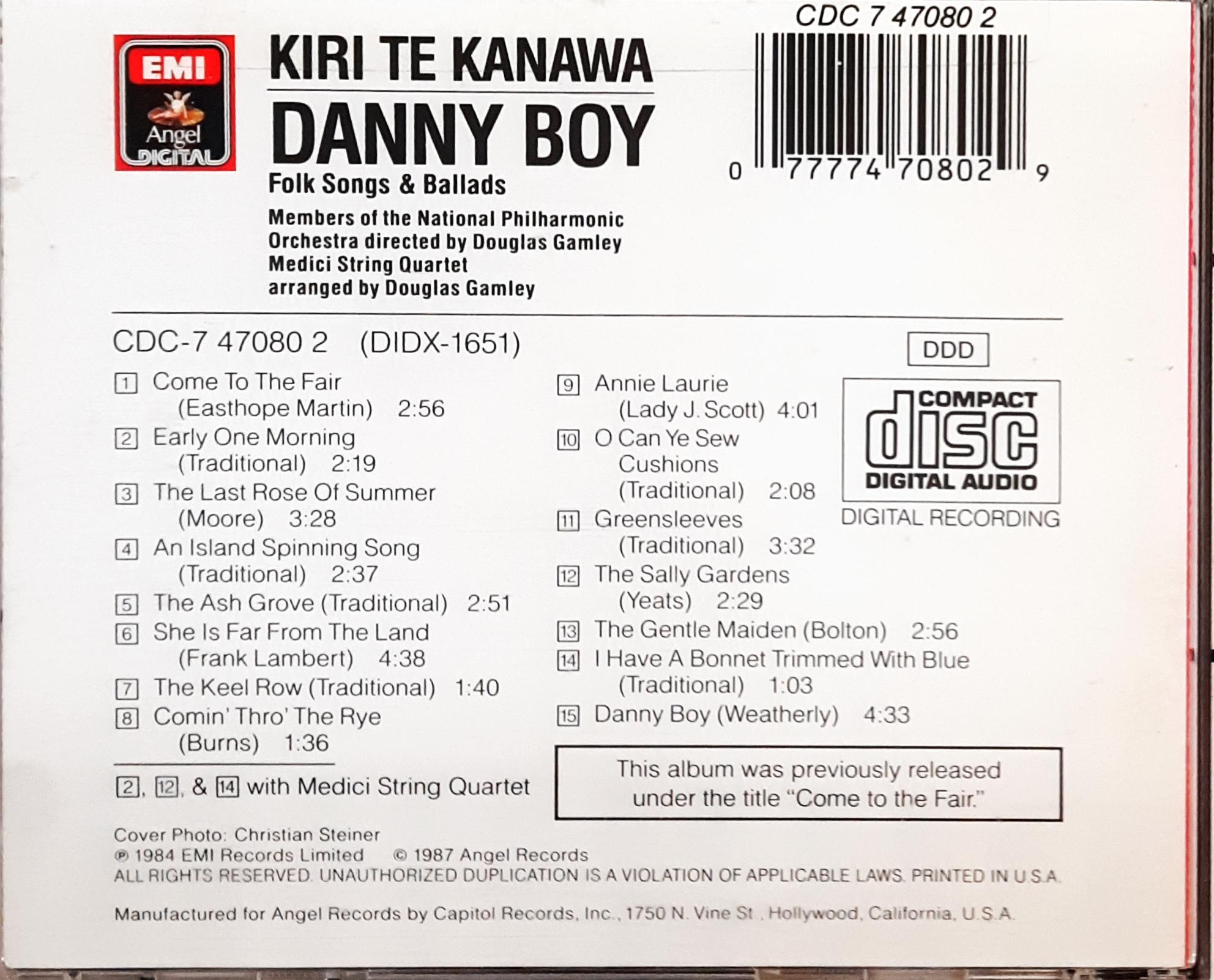 Kiri Te Kanawa - Danny Boy (CD)