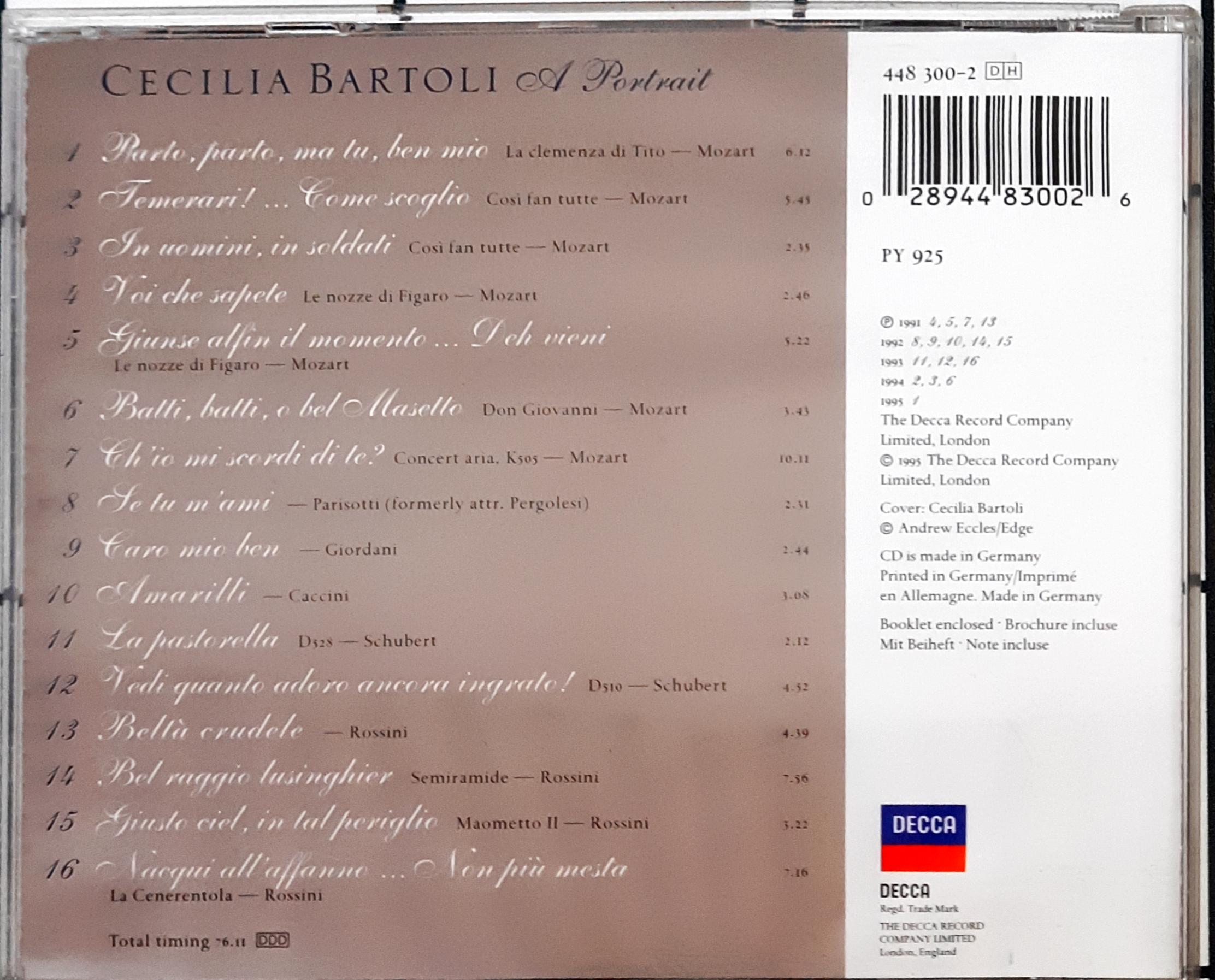 Cecilia Bartoli - A Portrait (CD)