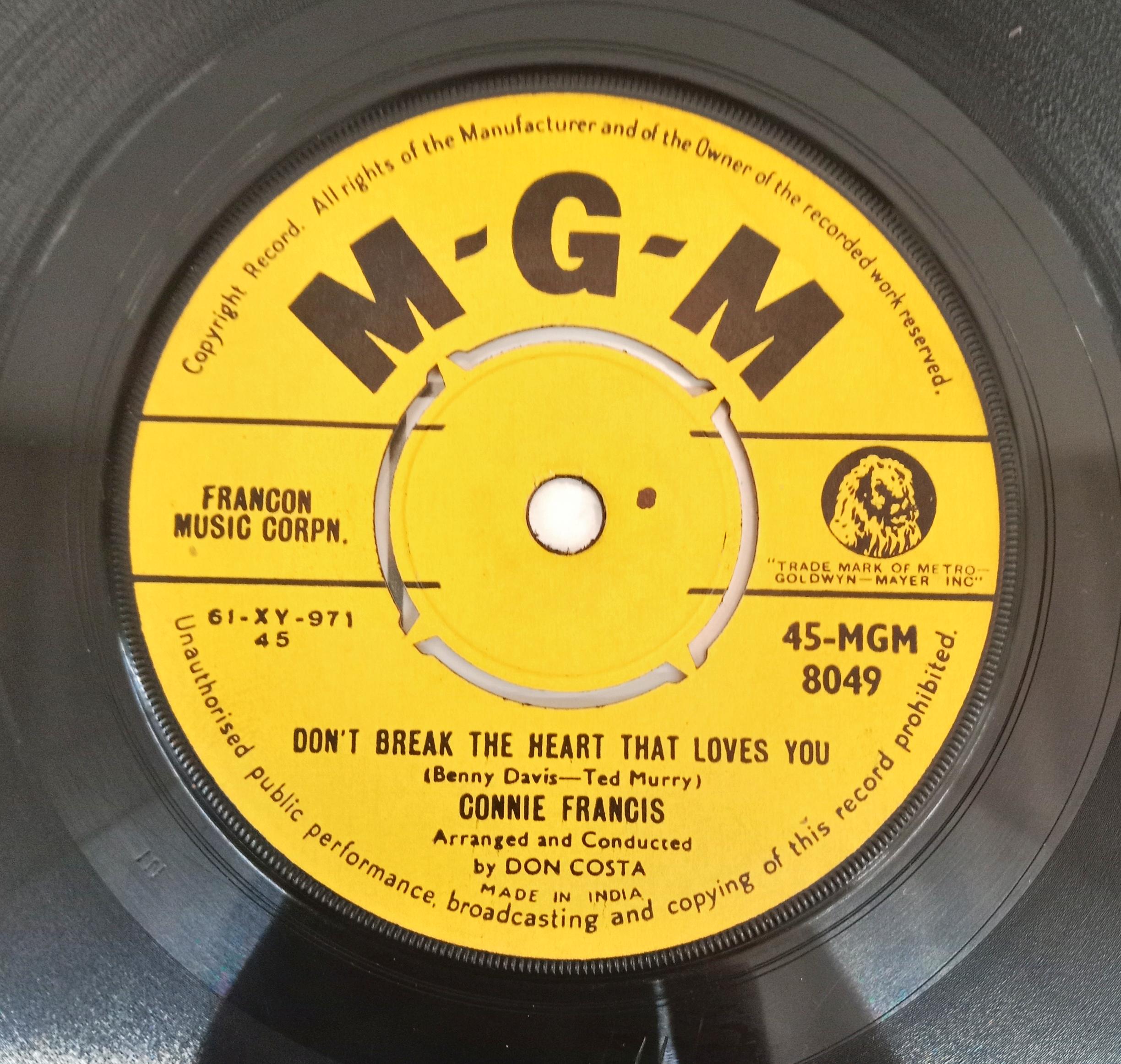 Connie Francis -  Don't Break The Heart (45-RPM)