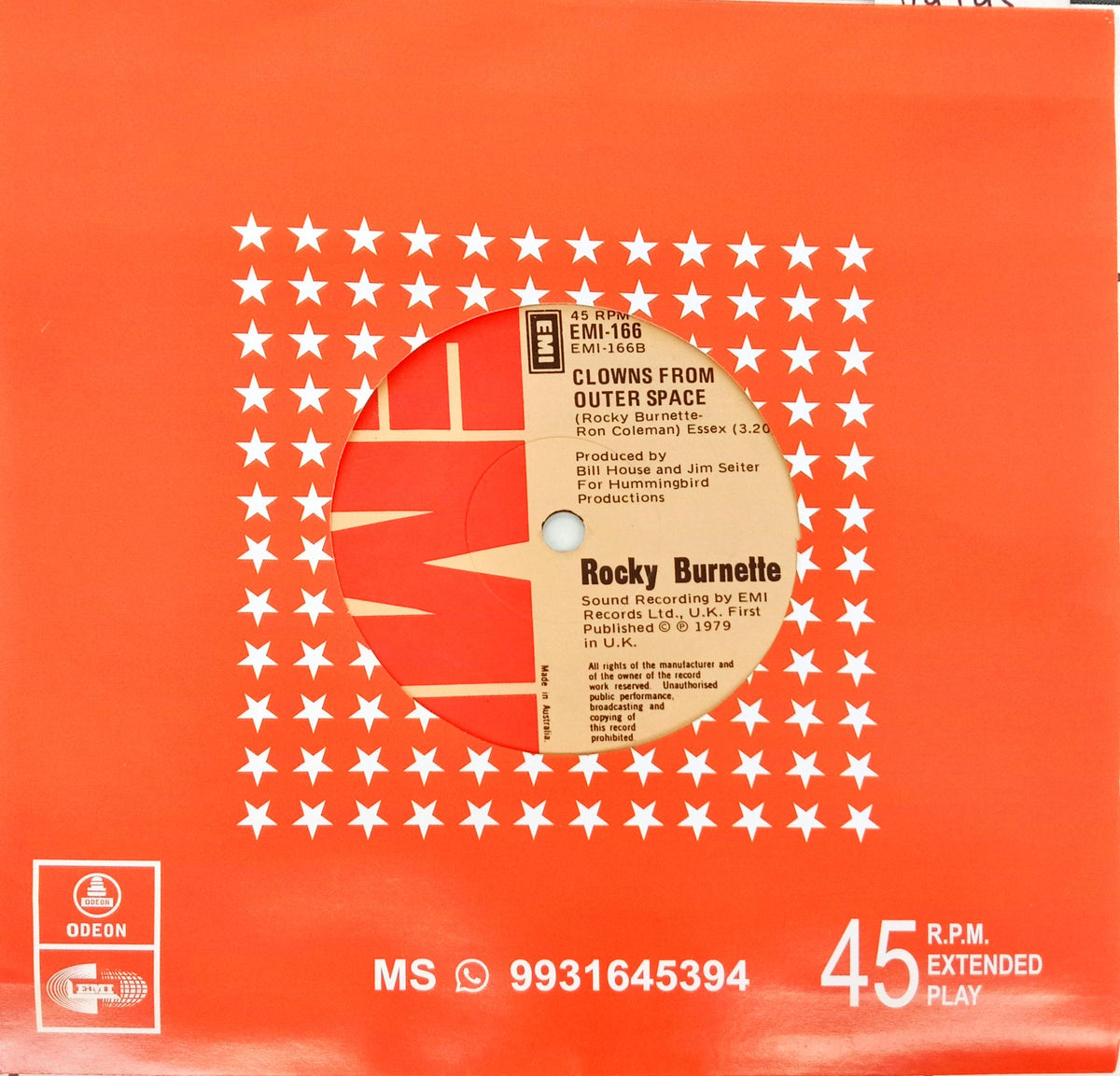Rocky Burnette - Tired Of Toein The Line (45-RPM)