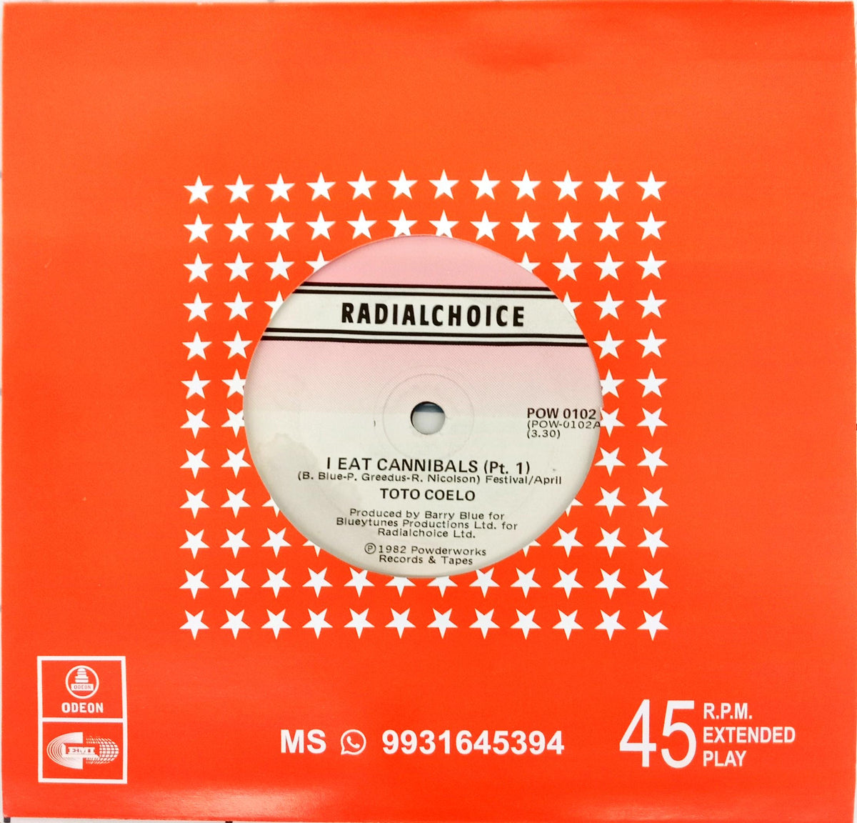 Toto Coelo  - I Eat Cannibals (45-RPM)