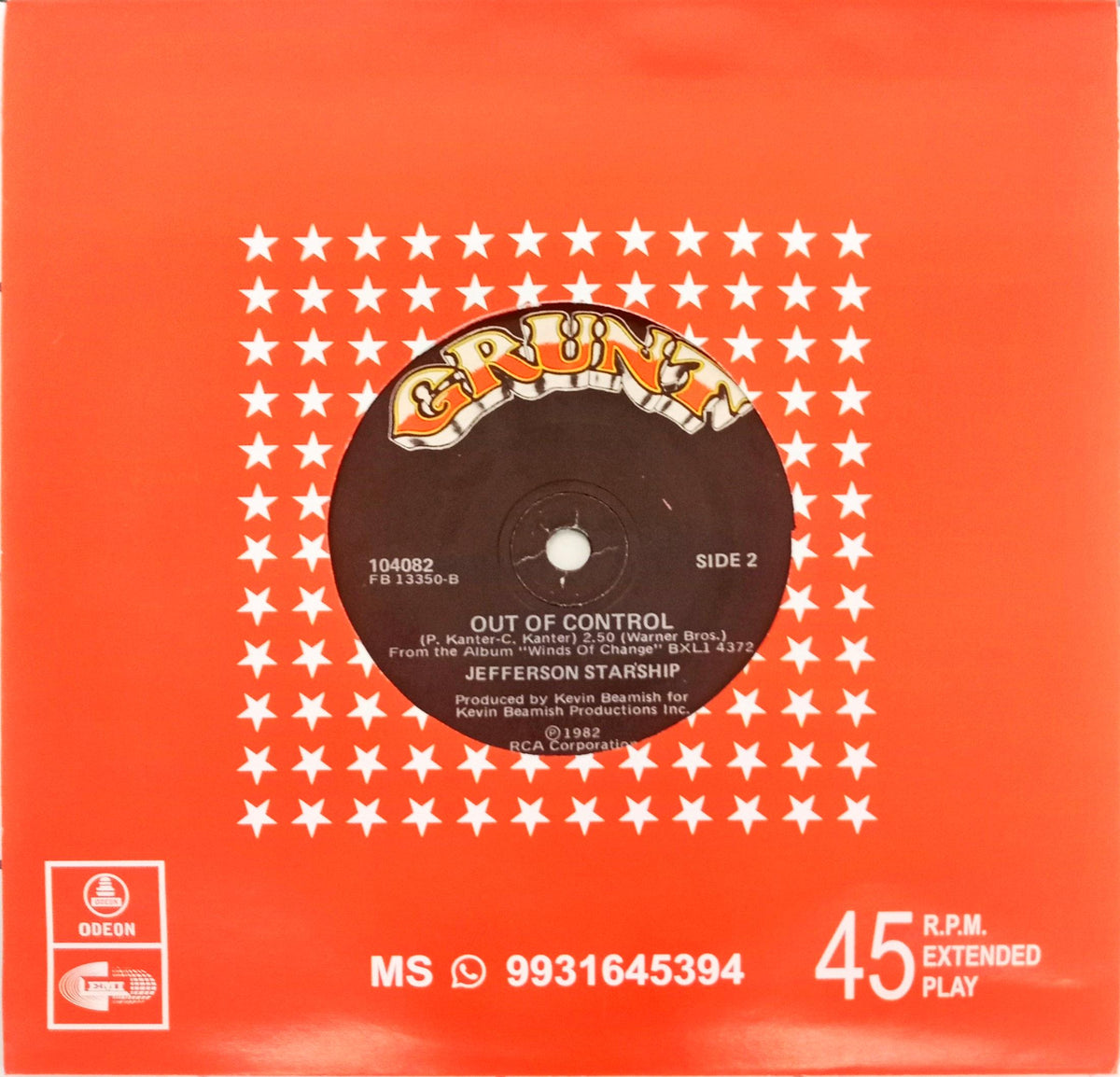 Jefferson Starship - Be My Lady (45-RPM)