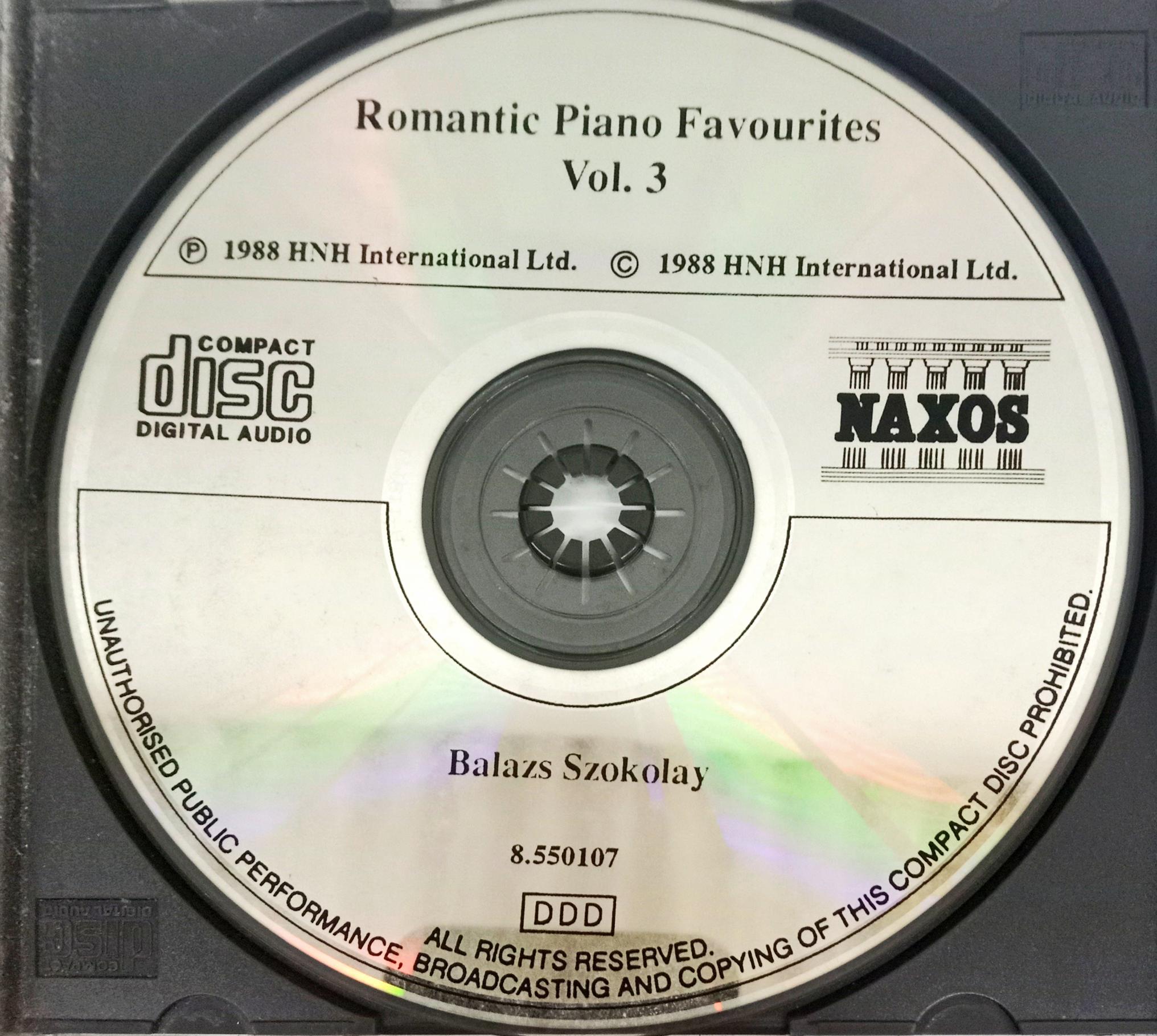 Balázs Szokolay -  Romantic Piano Favourites Vol. 3 (CD)