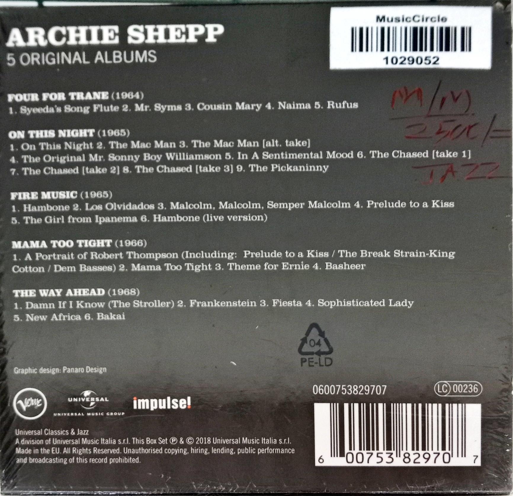Archie Shepp - 5 Original Albums (CD)