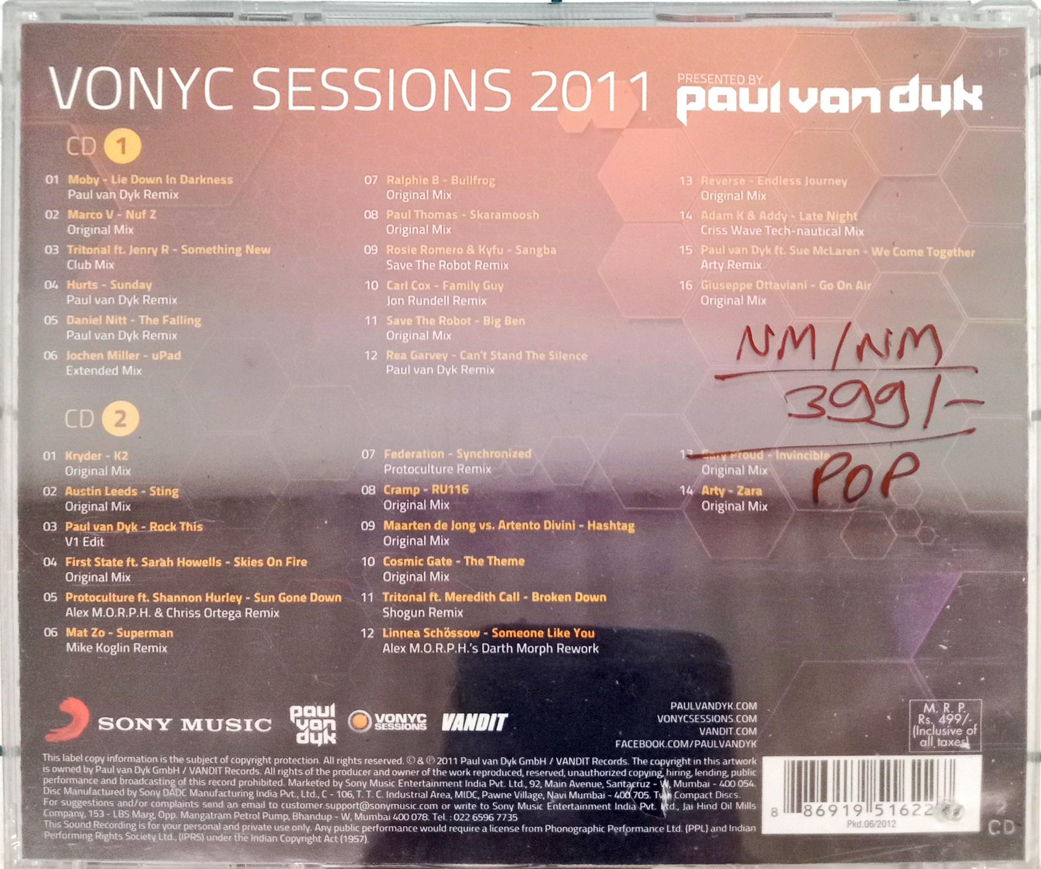 Paul Vanduk  - Vonyc Sessions 2011  (CD)