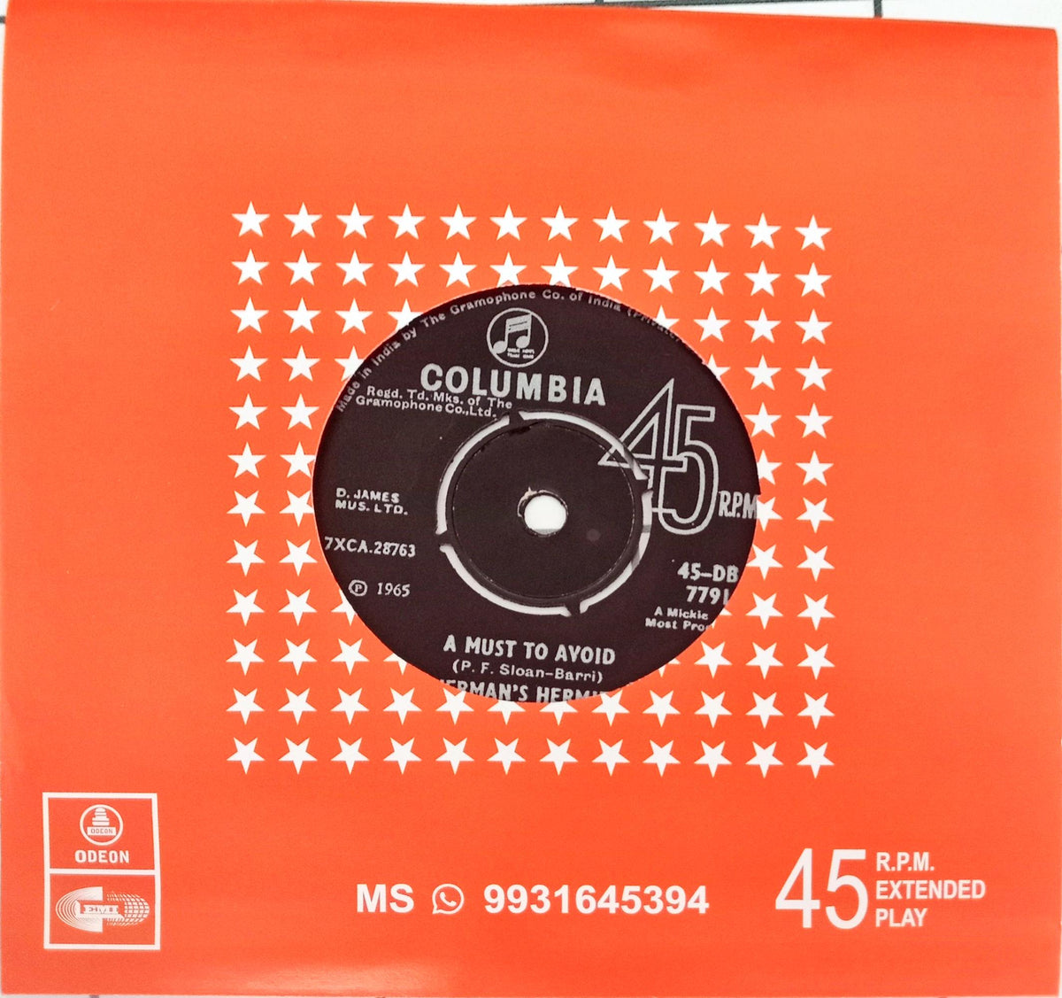 Herman's Hermits - A Must To Avoid (45-RPM)