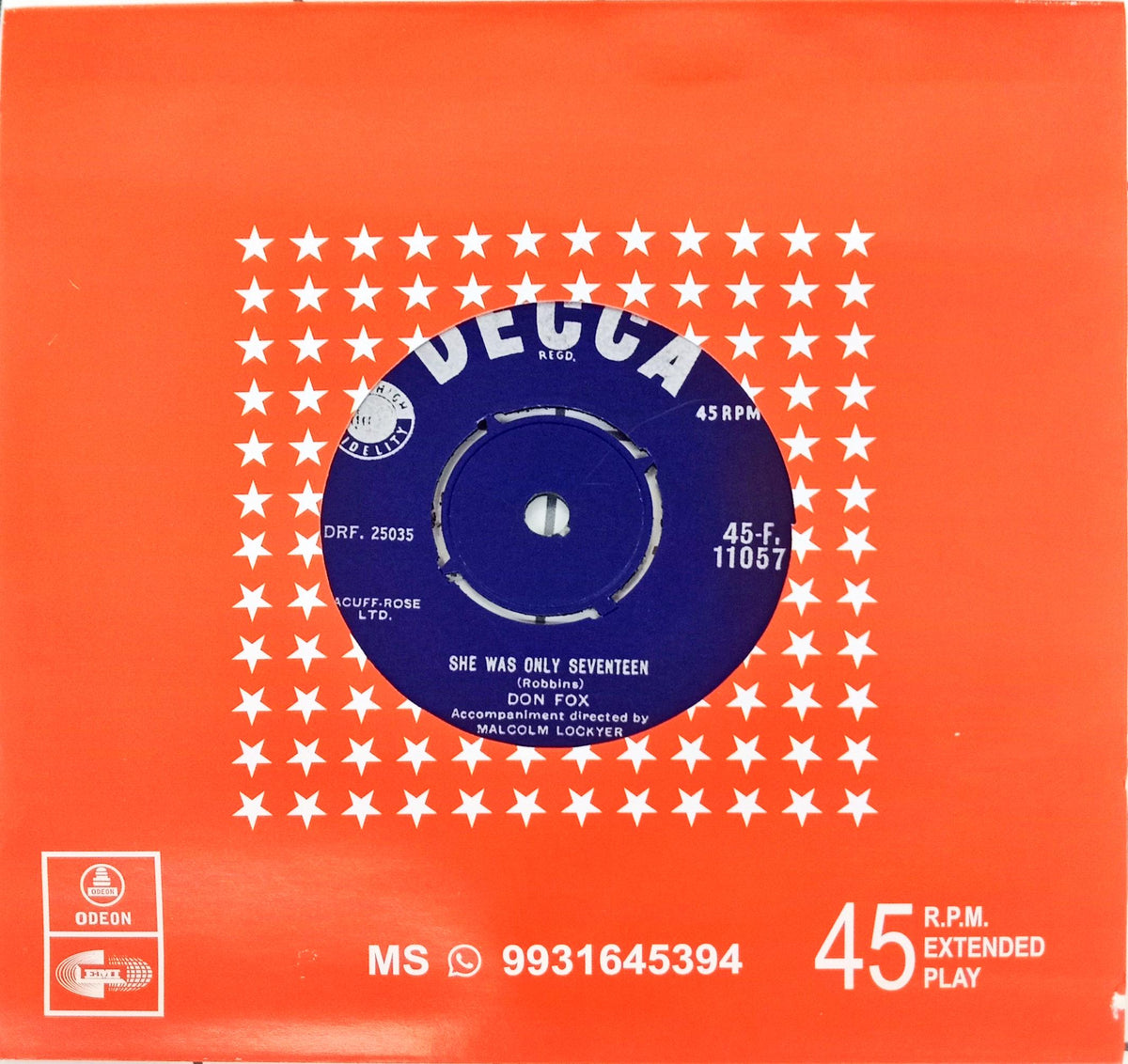 Don Fox  - She Was Only Seventeen (45-RPM)
